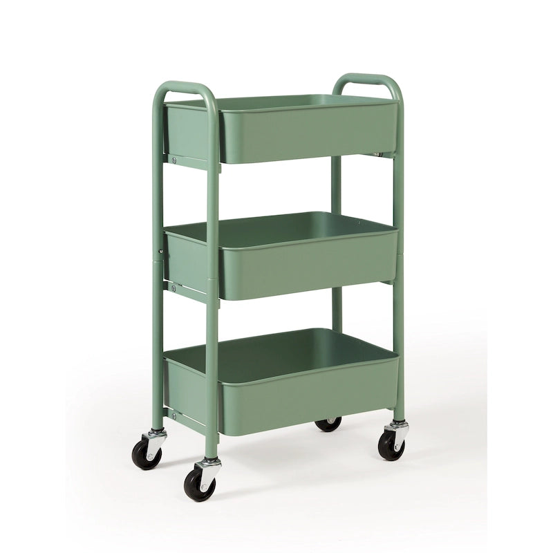 3-Tier Delicate Compact Rolling Metal Storage Organizer