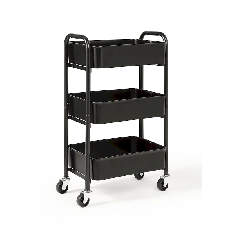 3-Tier Delicate Compact Rolling Metal Storage Organizer