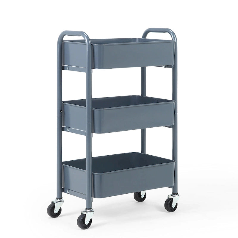 3-Tier Delicate Compact Rolling Metal Storage Organizer