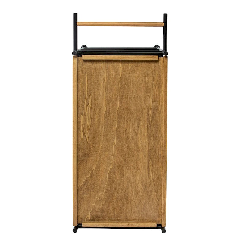 Rolling Bar Cart with 3 Shelves, Removable Tray