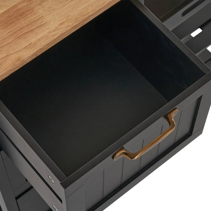 Three Drawers Three Layers Dining Cart Kitchen Cart