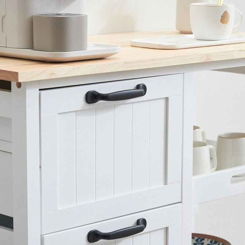Three Drawers Three Layers Dining Cart Kitchen Cart