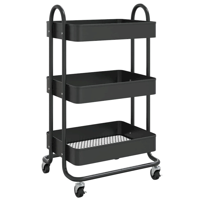 3-Tier Kitchen Trolley Storage Utility Cart - 16.9 x 13.4 x 31.1