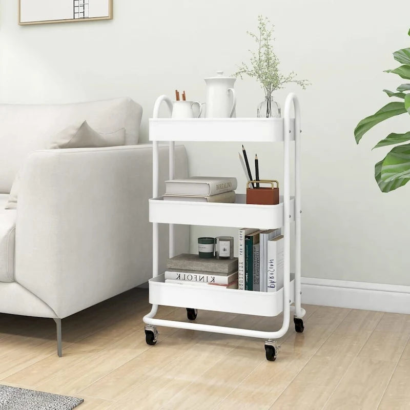 3-Tier Kitchen Trolley Storage Utility Cart - 16.9 x 13.4 x 31.1