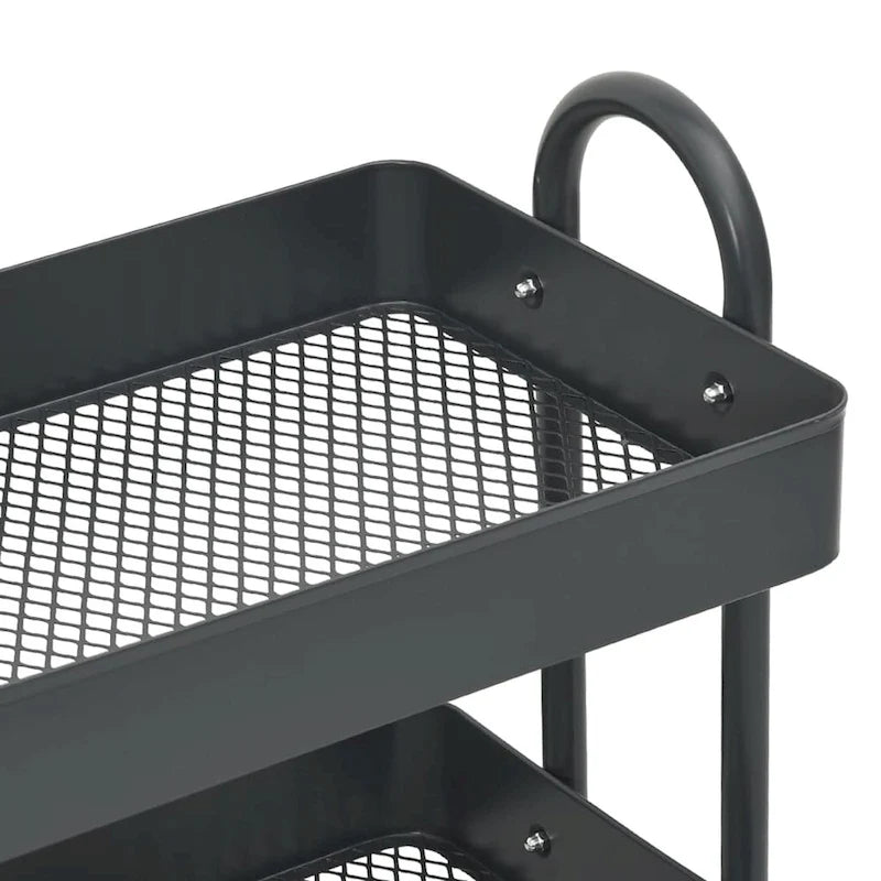 3-Tier Kitchen Trolley Storage Utility Cart - 16.9 x 13.4 x 31.1