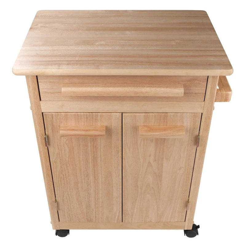 Kitchen Cart, Natural - 26.9 x 18.2 x 34.3 inches