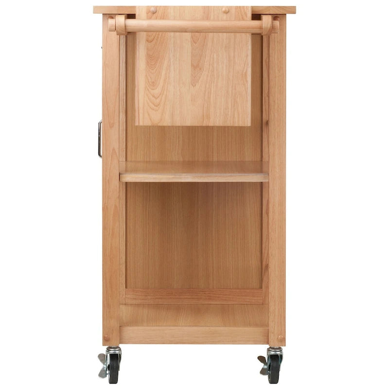 Utility Kitchen Cart Natural Wood - 42.52 x 18.98 x 35.63 inches