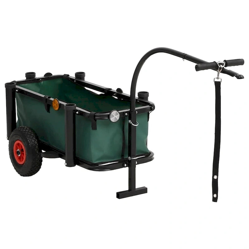 Fishing Trolley Black Steel - 34.3 x 14.6 x 32.3