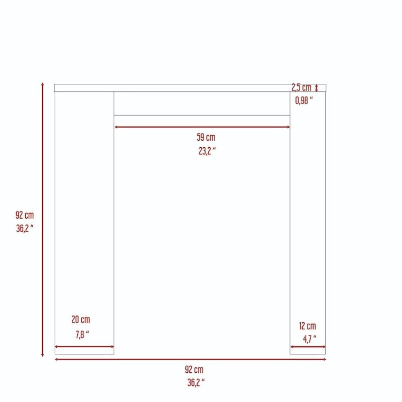 3-Drawer Kitchen Island White and Pine