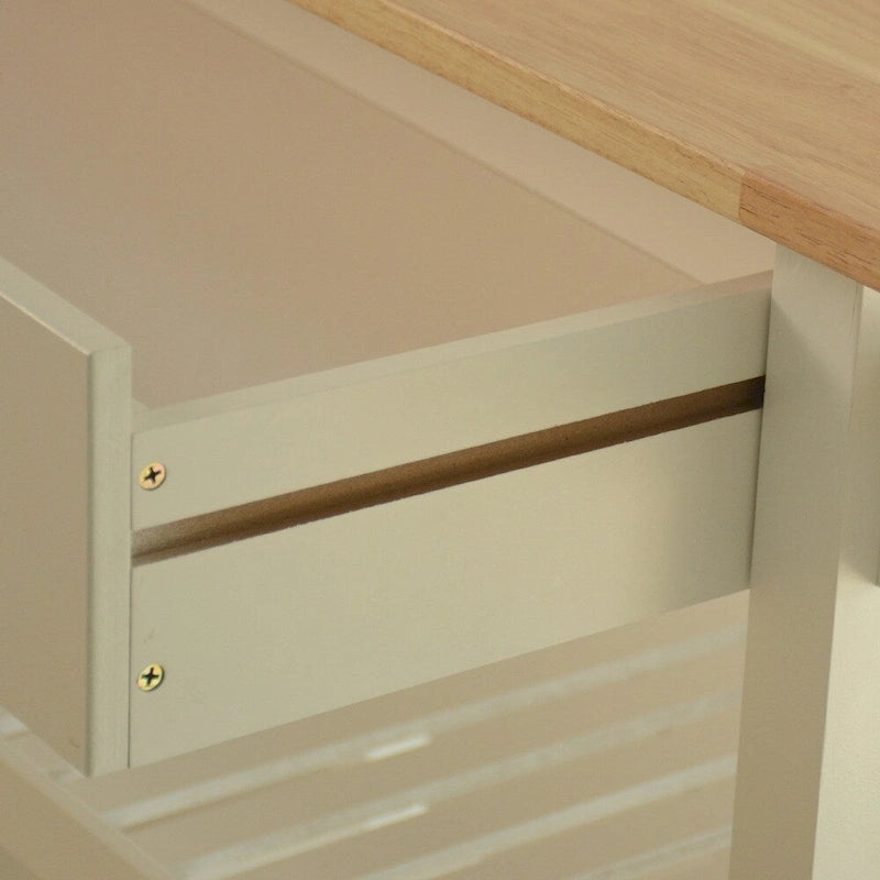 Kitchen Cart with Two Lockable Wheels