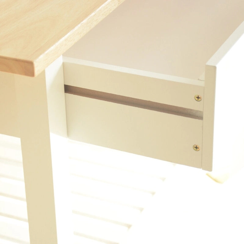 Kitchen Cart with Two Lockable Wheels