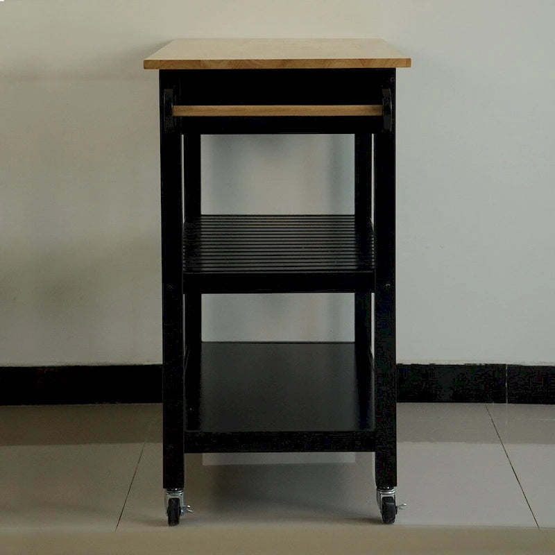 Kitchen Cart with Two Lockable Wheels