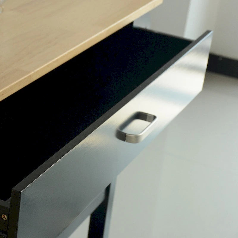 Kitchen Cart with Two Lockable Wheels