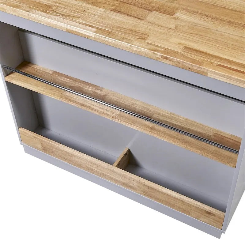 Rolling Kitchen Island with Storage,Two-sided Kitchen island Cart