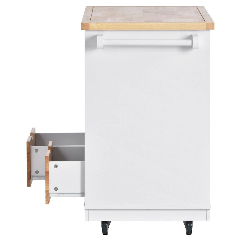 Rolling Kitchen Island with Storage,Two-sided Kitchen island Cart