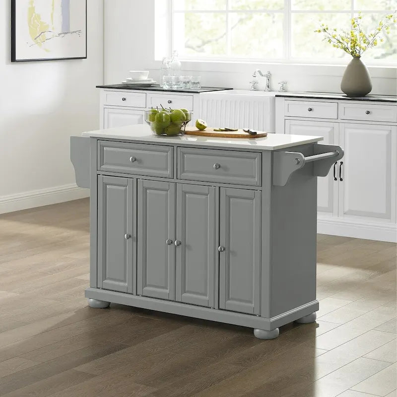 Crosley Alexandria Granite Top Kitchen Island - 18d x 51.5w x 36h