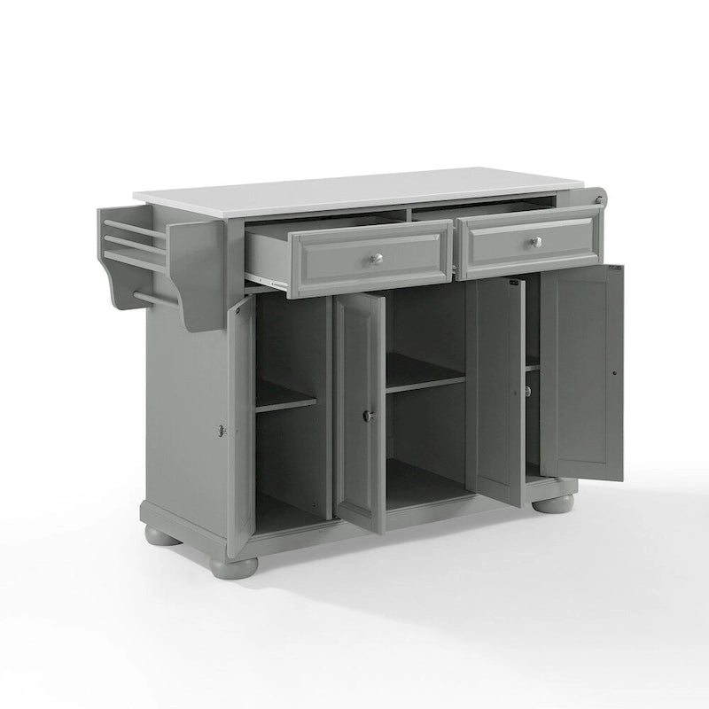 Granite Top Kitchen Island - 18D x 51.5W x 36H