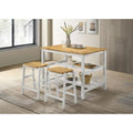 Brown and White Kitchen Island Counter Height Table