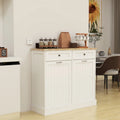 Kitchen Trash Cabinet with 2 Drawers