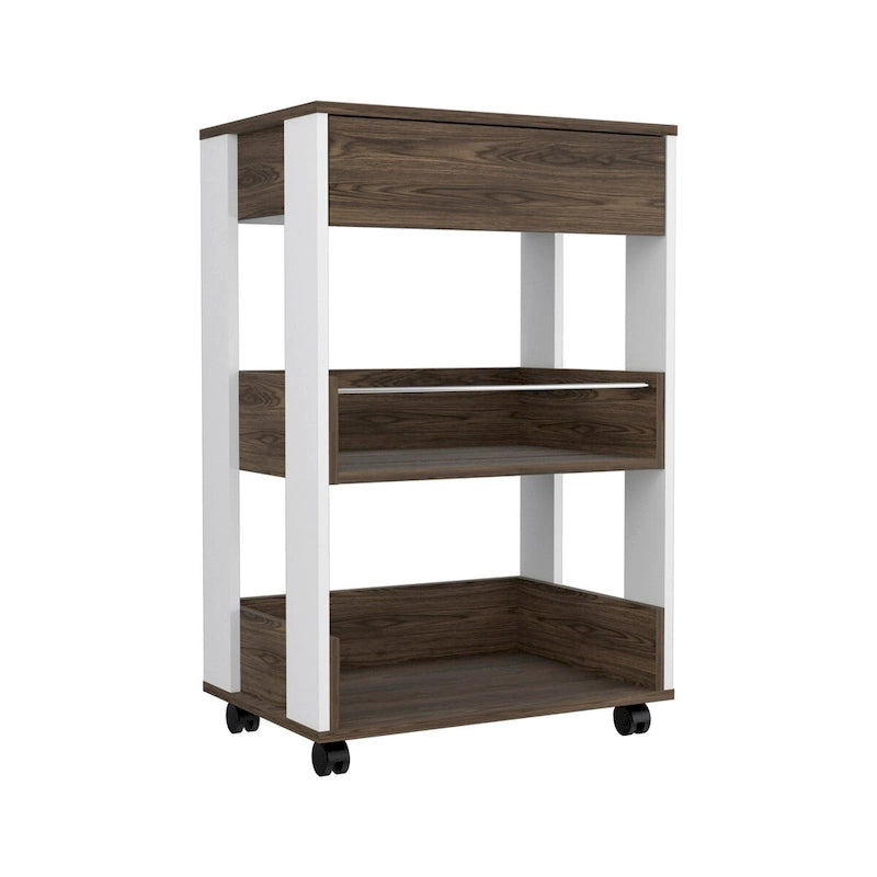 2-Tier Shelf and Drawer Kitchen Cart