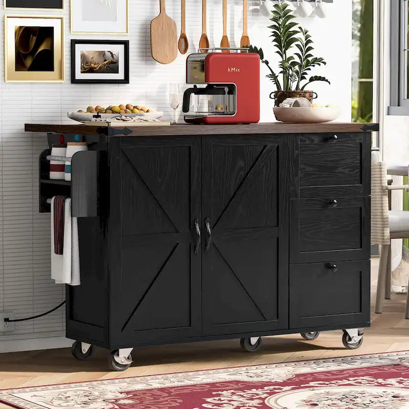 Rolling Kitchen Cart on Wheels,for Home,Kitchen and Dining Room